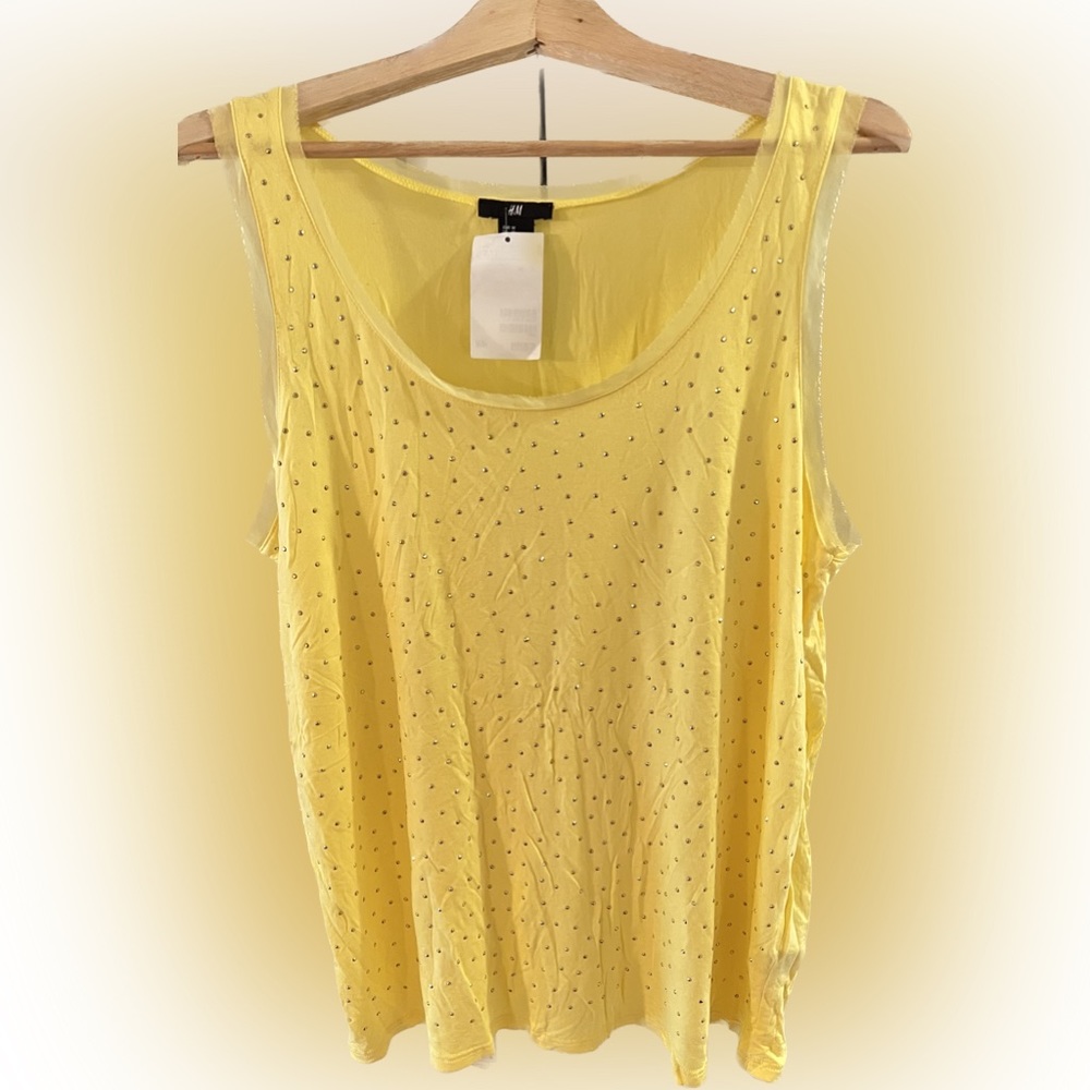 ✨New Sparkly Yellow Tank from H&M.